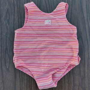 Absorba Pink Striped Baby Swimsuit